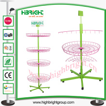 4 Tier Ajustable Floor Standing Wire Basket Spinner